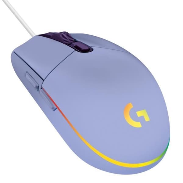 Spelmus - Trådbunden - LOGITECH G - G203 - LIGHTSYNC - RGB - USB - Lila
