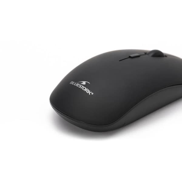Trådlös mus - BLUESTORK - OFFICE 100 - 2.4G + Bluetooth - Uppladdningsbar - PC/MAC - Svart