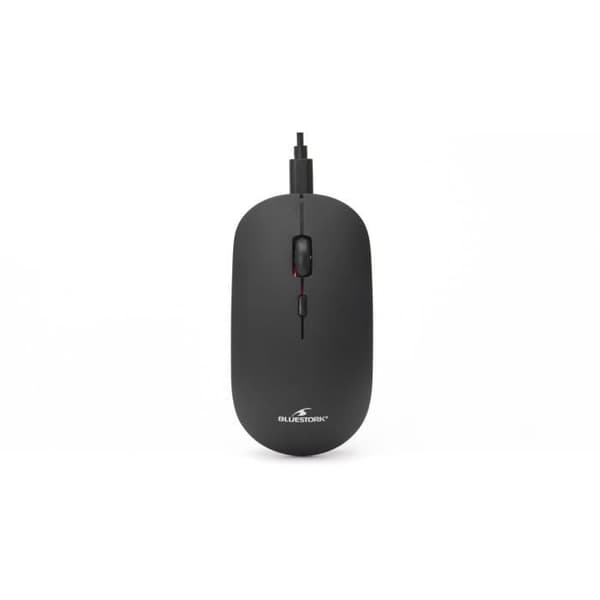 Trådlös mus - BLUESTORK - OFFICE 100 - 2.4G + Bluetooth - Uppladdningsbar - PC/MAC - Svart