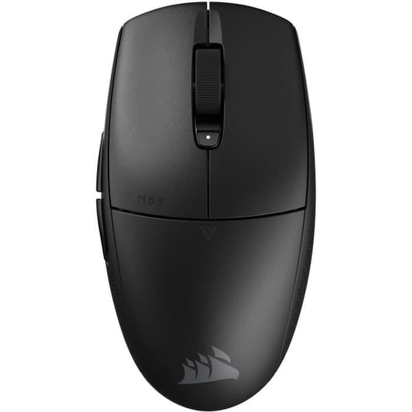 Trådlös spelmus - CORSAIR - M55 Wireless - Svart, Symmetrisk Svart