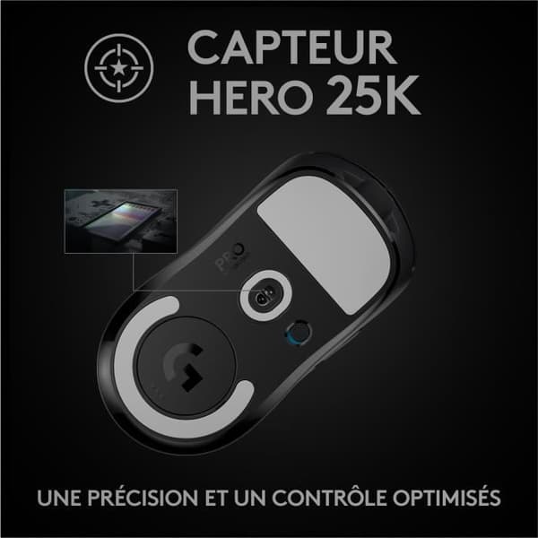 LOGITECH G-PRO X Superlight Gaming Mus - Sort