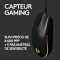 Miniatyrbillede 3 af 6: Logitech - G203 LightSync RGB Gaming Mus - Sort