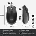 Miniatyrbild 5 av 6: Logitech M190 Ergonomisk Trådlös Mus - Svart