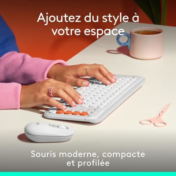 Hiiri - Langaton - Logitech - Pop Mouse - Luonnonvalkoinen