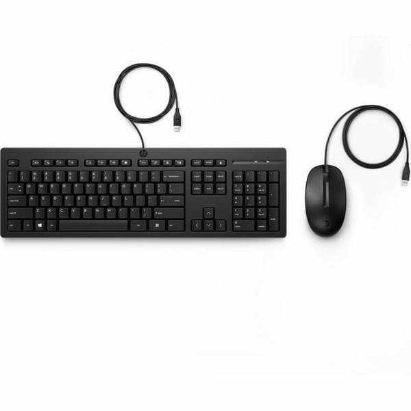 Tastatur og mus HP 225 Sort Spansk qwerty