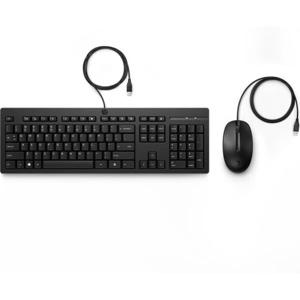 Tastatur og mus HP 225 Sort Spansk qwerty Sort