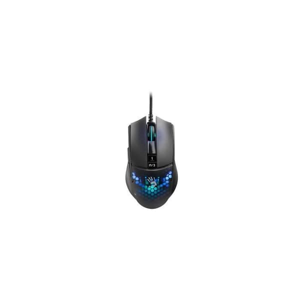 A4Tech Bloody L65 MAX RGB Honeycomb optisk spelmus max. 12000 DPI USB RGB bakgrundsbelysning 2000 Hz Ultrapolling 9 knappar