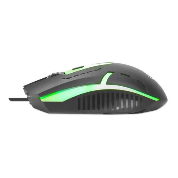 Manhattan Trådbundna Gaming Mus - LED RGB - 150Dpi - Ambidextrös - Svart