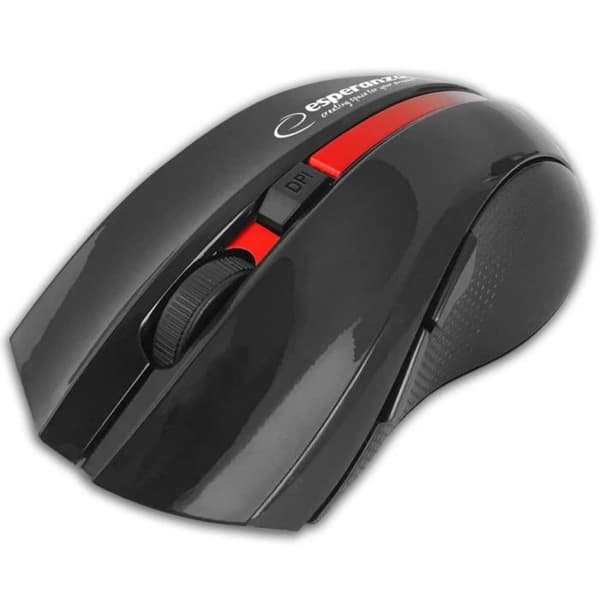 VIRGO EM129R 1600DPI Bluetooth-mus Svart Röd