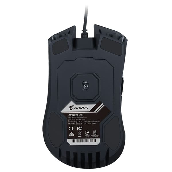 Gigabyte AORUS M5, spelmus, USB, optisk, upp till 16000 DPI