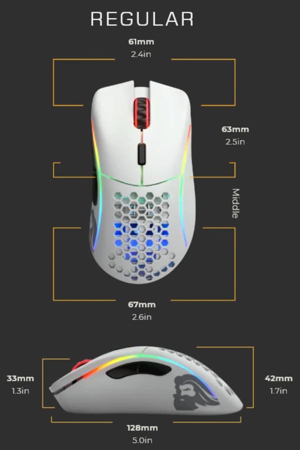 Glorious PC Gaming Race Model D-mus Högerhänt USB Typ-A Optisk 12000 DPI