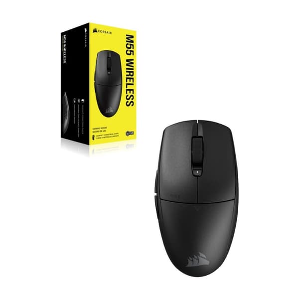 Corsair M55 -pelihiiri, oikeakätinen, langaton RF + Bluetooth + USB Type-A -optinen, 24000 DPI