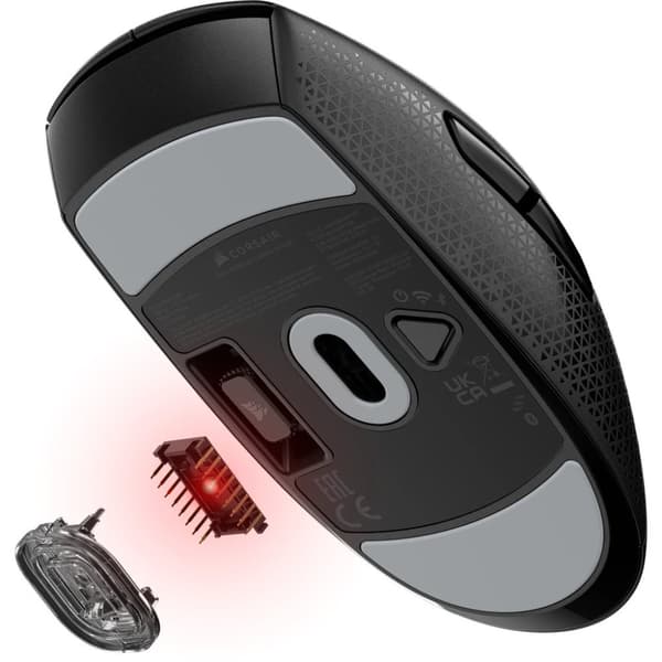 Corsair M55 -pelihiiri, oikeakätinen, langaton RF + Bluetooth + USB Type-A -optinen, 24000 DPI