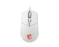 Miniatyrbillede 1 af 3: MSI CLUTCH GM11 WHITE Gamingmus '2-Zone RGB, op til 5000 DPI, 6 programmerbare knapper, symmetrisk design, OMRON-switche, center'