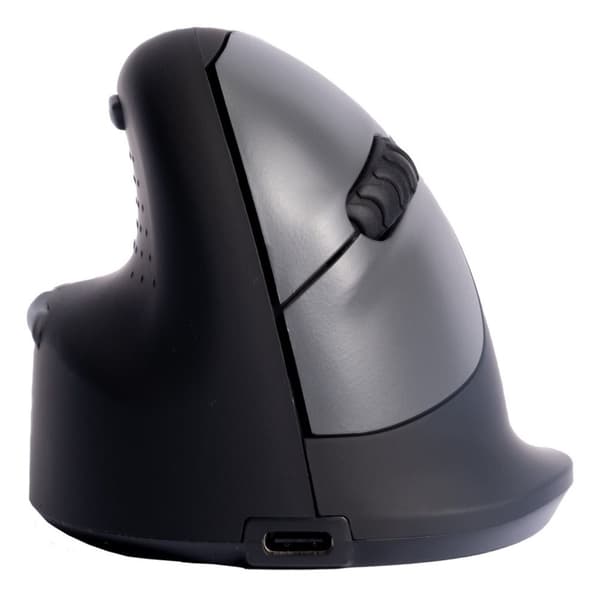 R-Go Pele HE ergonomisk mus vänster Bluetooth stor svart/silver detaljhandel Svart