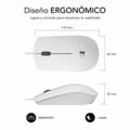 Miniatyrbilde 2 av 3: Mus Subblim SUBMO-B2BS002 Hvit 1200 DPI