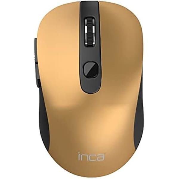 Trådlös Mus - INCA - IWM-233RG - 1600 DPI - 6 Knappar - Guld Svart, Guld