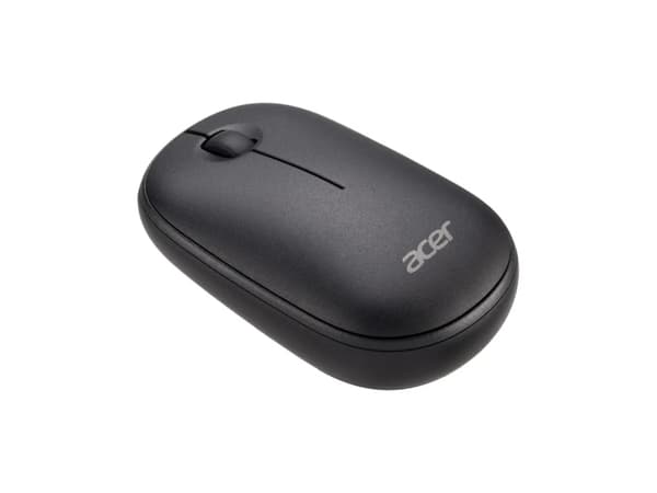 Acer Wireless Bubble Mouse - AMR100 Black (Retail pack), Ambidextrous, Optisk, RF Trådlös, 1600 DPI, Svart