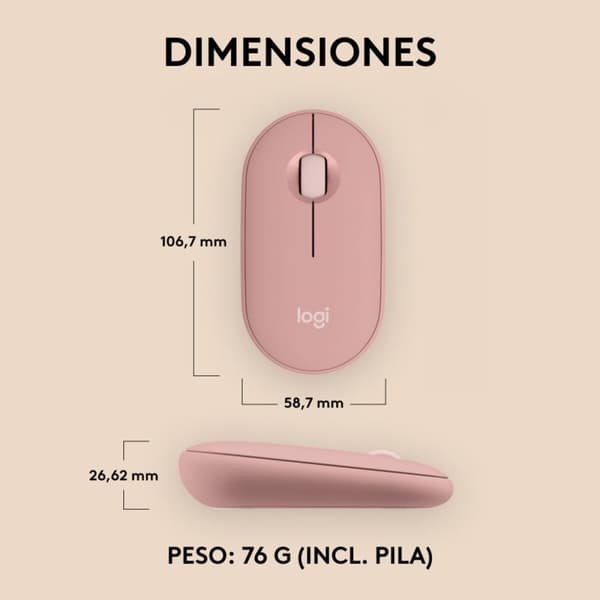 Trådløs Bluetooth mus Logitech 910-007014 Hvid 4000 dpi