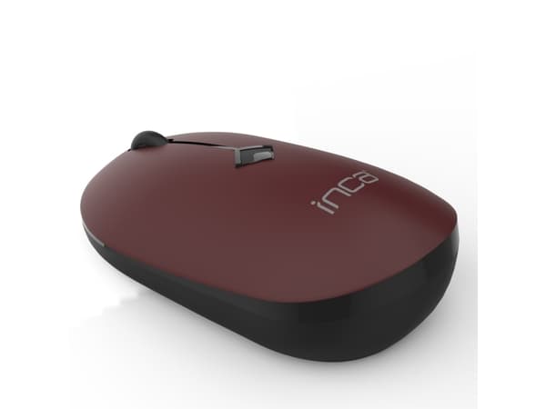 Inca IWM-231RB, Ambidekstriøs, Optisk, RF kabel-fri, 1600 DPI, Sort, Brun