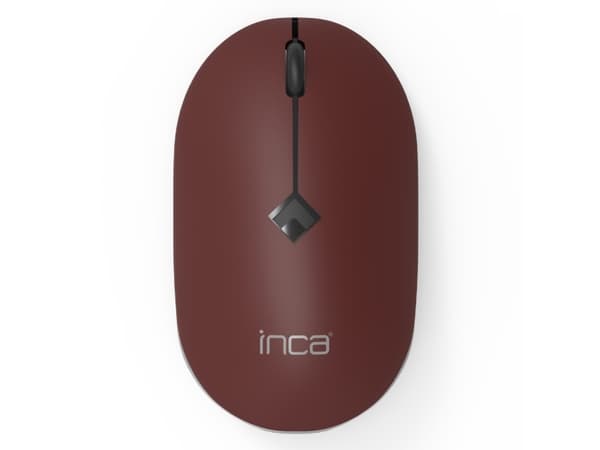 Inca IWM-231RB, Ambidekstriøs, Optisk, RF kabel-fri, 1600 DPI, Sort, Brun Sort, Brun