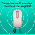 Miniatyrbild 6 av 6: Mus - Trådlös - Logitech - Signature M650 - Högerhänt - Rosa
