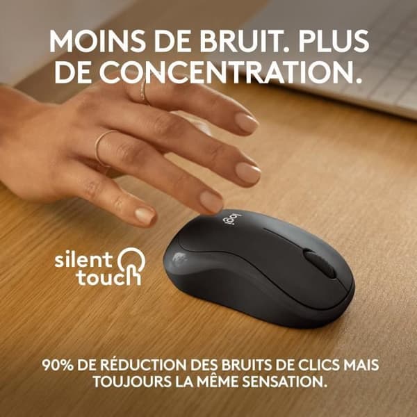 Mus - Trådlös - Logitech - M240 SILENT - Grafitgrå