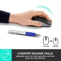 Miniatyrbillede 2 af 6: Logitech M190 Ergonomisk Trådløs Mus - Grå