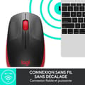Miniatyrbild 3 av 6: Logitech M190 Ergonomisk Trådlös Mus - Röd