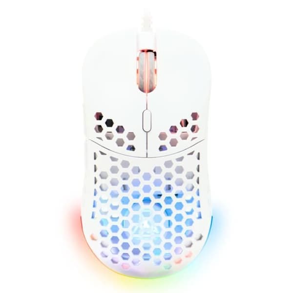 Trådbunden spelmus - G-Lab - KULT-OXYGEN - RGB - 12800 DPI - Vit