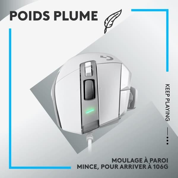 Spelmus - Trådbunden - Logitech G - G502 X - Vit