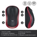 Pikkukuva 4 / 6: Langaton hiiri - Logitech - M185 - Optinen - Punainen