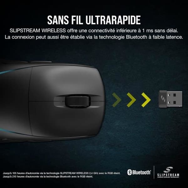 Trådlös spelmus - CORSAIR - M75 Wireless - Ambidextrös, RGB