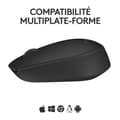 Miniatyrbillede 4 af 6: Mus - Trådløs - Logitech - M171 - Ambidextrous - Sort