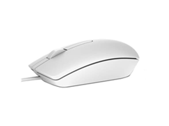Dell MS116 - Mus - optisk - kabelansluten - USB - vit