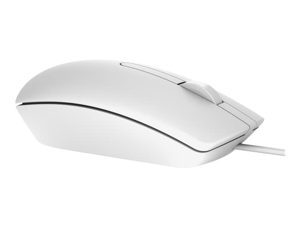 Dell MS116 - Mus - optisk - kabelansluten - USB - vit