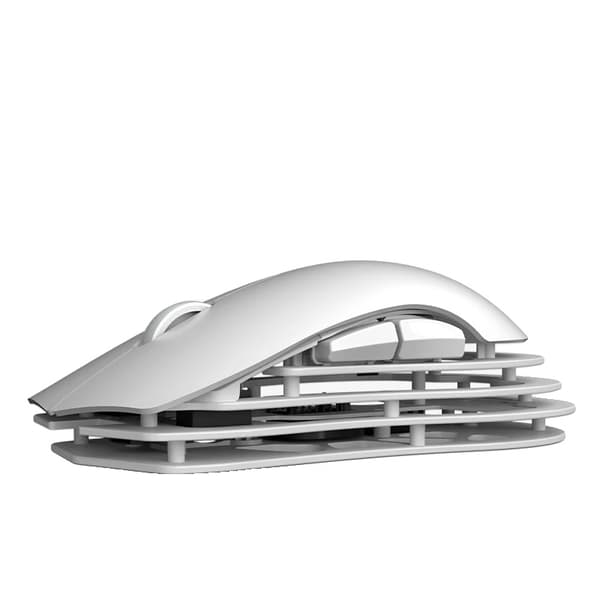 Trådløs Bluetooth-mus, sensor PAW3395, tri-mode forbindelse, ergonomisk design,HVID