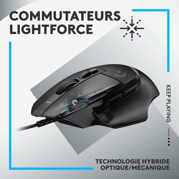 - Logitech - Logitech G G502 X - mus - USB - svart