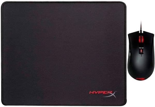HyperX Pulsefire FPS & FURY S spelmus med musmatta bundle paket Svart