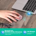 Miniatyrbild 6 av 6: INF Trådlös Bluetooth Dual Mode-mus för användning med flera enheter Rosa