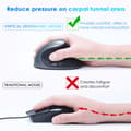 Miniatyrbilde 2 av 7: INF Ergonomisk vertikal mus med dobbel modus Type-C-lading Grå