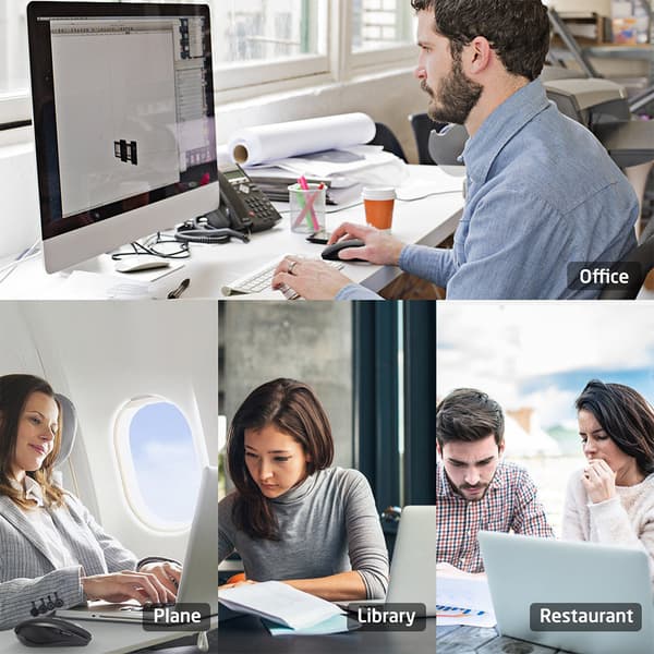 INF Hiljainen langaton USB-hiiri - Ergonominen muotoilu ja tarkka seuranta