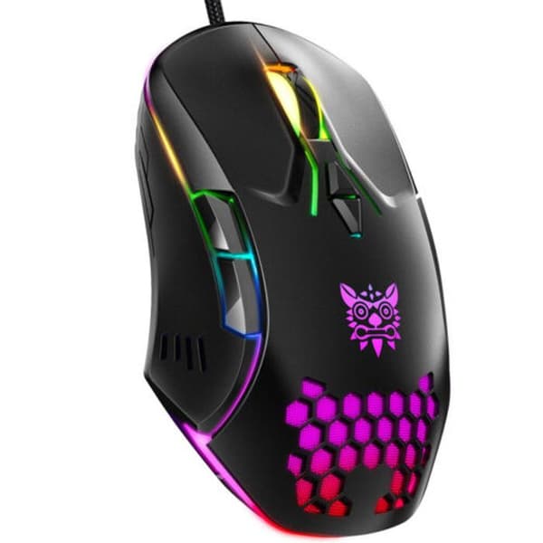 ONIKUMA CW902 trådbunden spelmus 6400DPI RGB bakgrundsbelysning ihålig datormus Hon