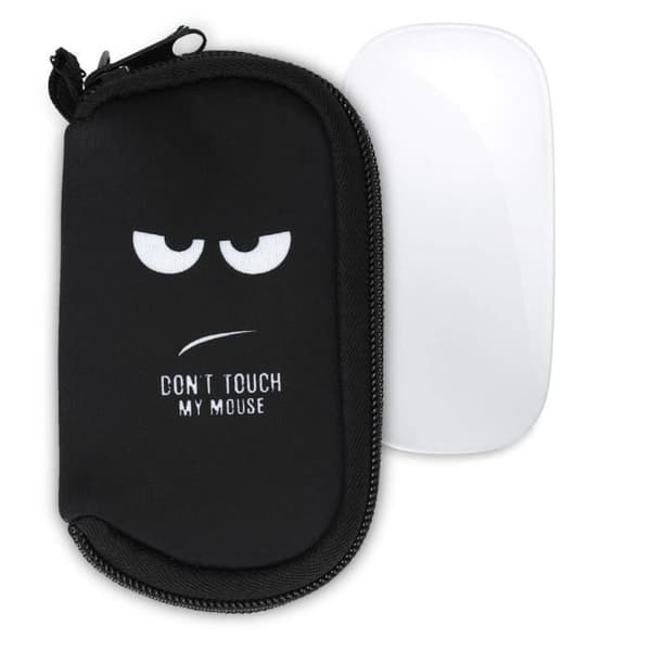 kwmobile Skyddsfodral för Apple Magic Mouse 1/2 - Musskyddsväska i neopren vit-svart