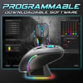 Miniatyrbild 5 av 6: Trådlös mus med laddningsdocka - Svart - Gaming - ELITE-M50 - LED - Anpassningsbar - Programmerbara knappar