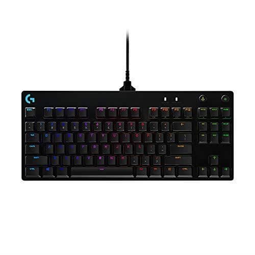 LOGITECH G - Professionellt mekaniskt gamingtangentbord, ultrabärbar design utan numeriskt tangentbord, avtagbar Micro-USB-kabel - Svart Svart