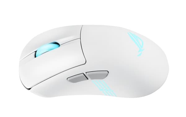 ASUS ROG Keris II Origin WHT, högerhänt, optisk, trådlös RF + Bluetooth + USB typ A, 42000 dpi, vit