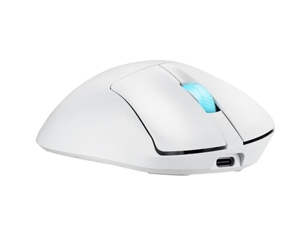 ASUS ROG Keris II Origin WHT, högerhänt, optisk, trådlös RF + Bluetooth + USB typ A, 42000 dpi, vit