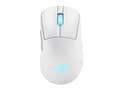 Miniatyrbild 1 av 5: ASUS ROG Keris II Origin WHT, högerhänt, optisk, trådlös RF + Bluetooth + USB typ A, 42000 dpi, vit
