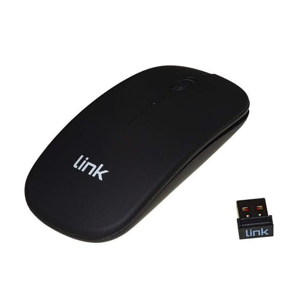 LINK LKMOS34 Mus Trådlös Optisk Svart med Uppladdningsbart Batteri 1600 DPI